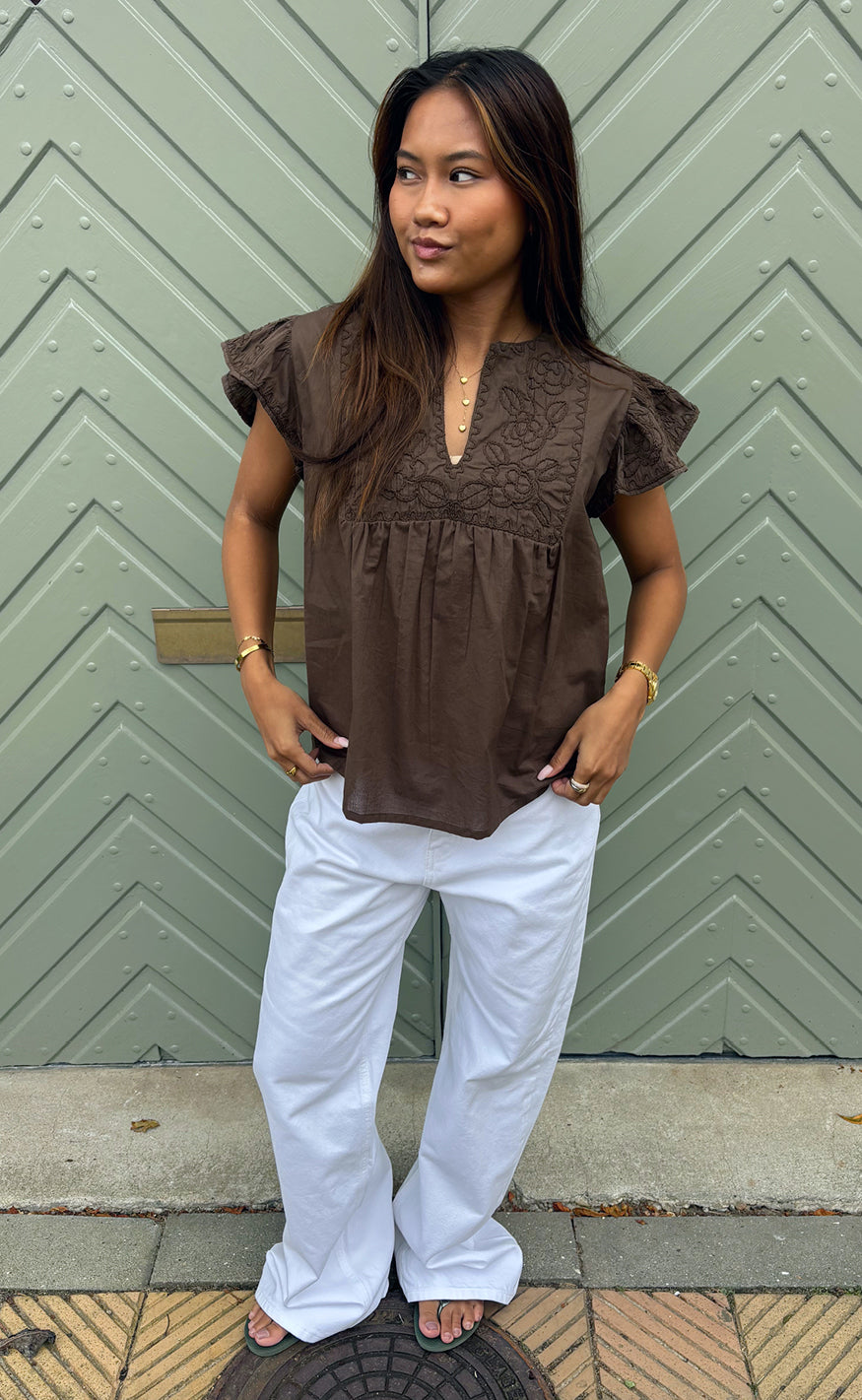 Say INA Copenhagen Topp - Carla - Dark Brown