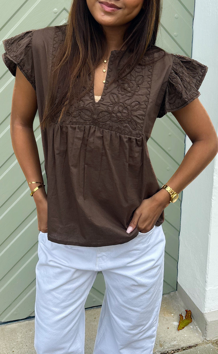 Say INA Copenhagen Topp - Carla - Dark Brown