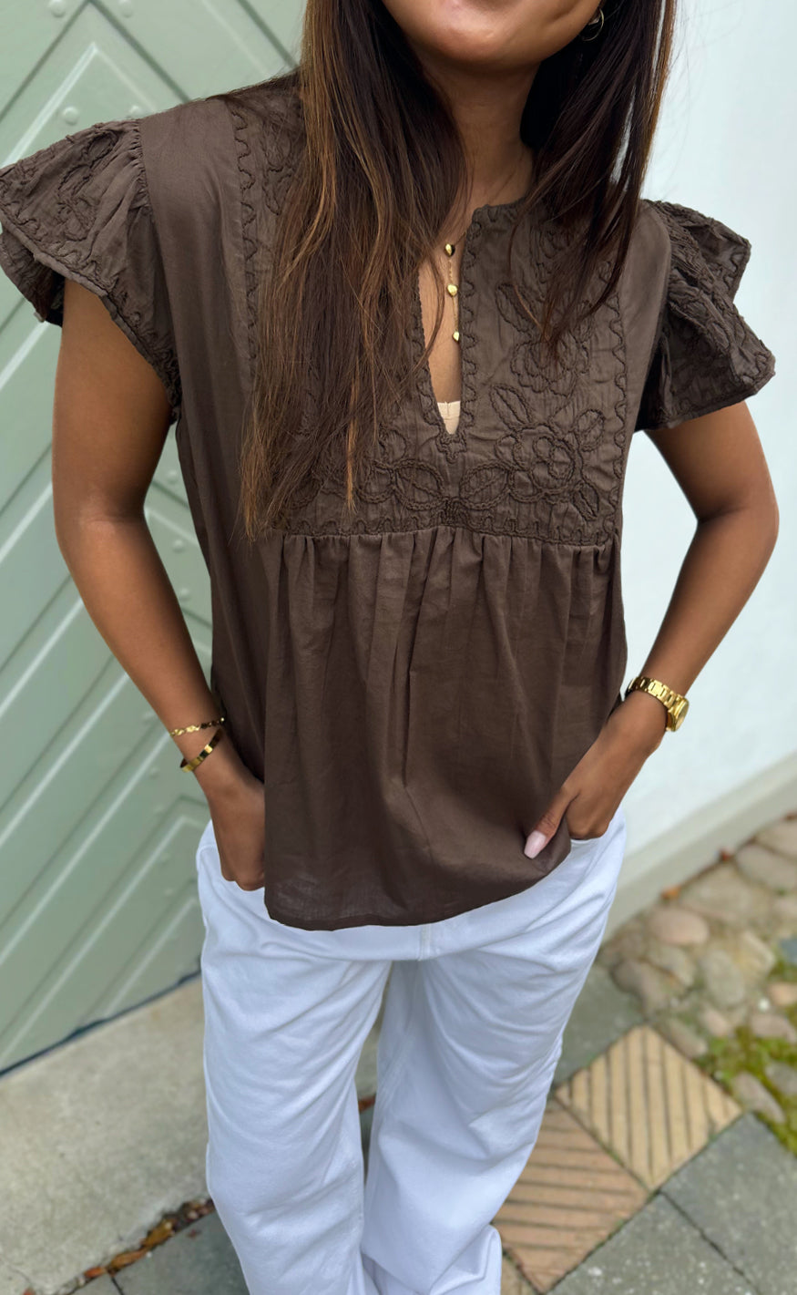 Say INA Copenhagen Topp - Carla - Dark Brown