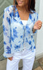 Say INA Copenhagen Topp - Laila - Blue Flowers