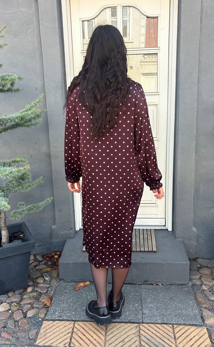 Say INA Copenhagen Kjole - Liara - Bordeaux W. Dots