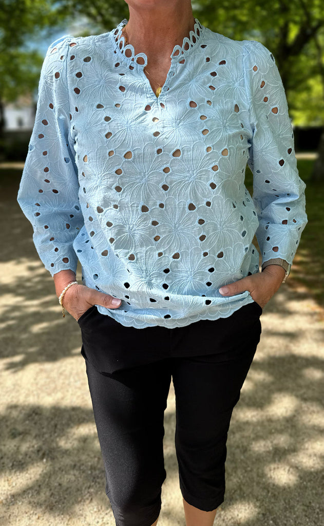 Say INA Copenhagen Bluse - Milla - Blue Lace