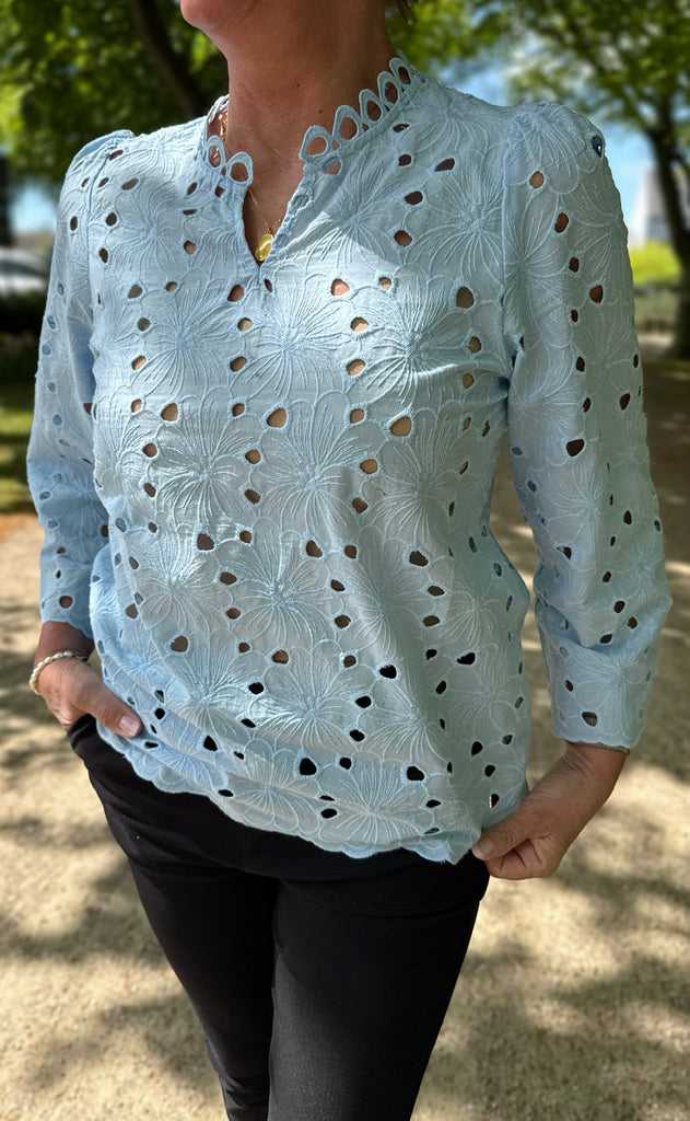 Say INA Copenhagen Bluse - Milla - Blue Lace