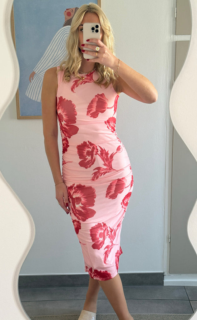 INA Copenhagen Kjole - Sophia Mesh - Rosy Flower