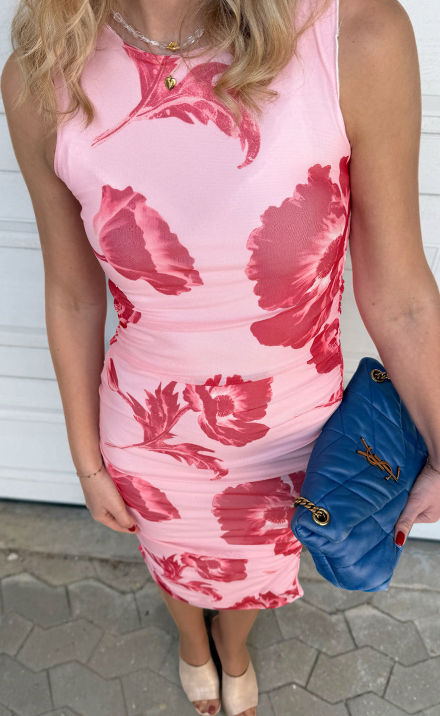 INA Copenhagen Kjole - Sophia Mesh - Rosy Flower