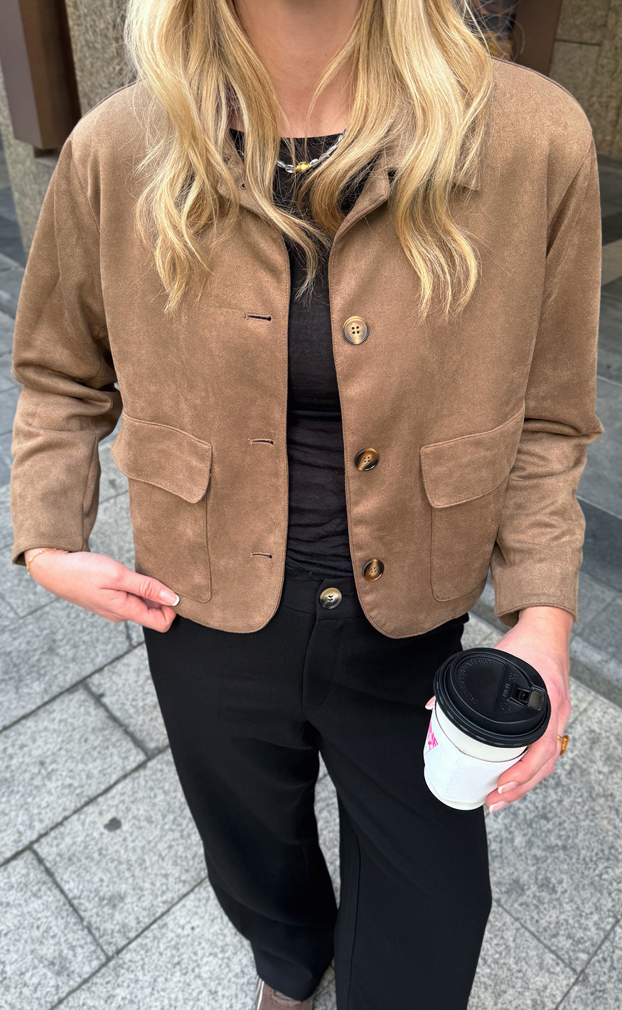 Say INA Copenhagen Jakke - Kathi Suede - Camel