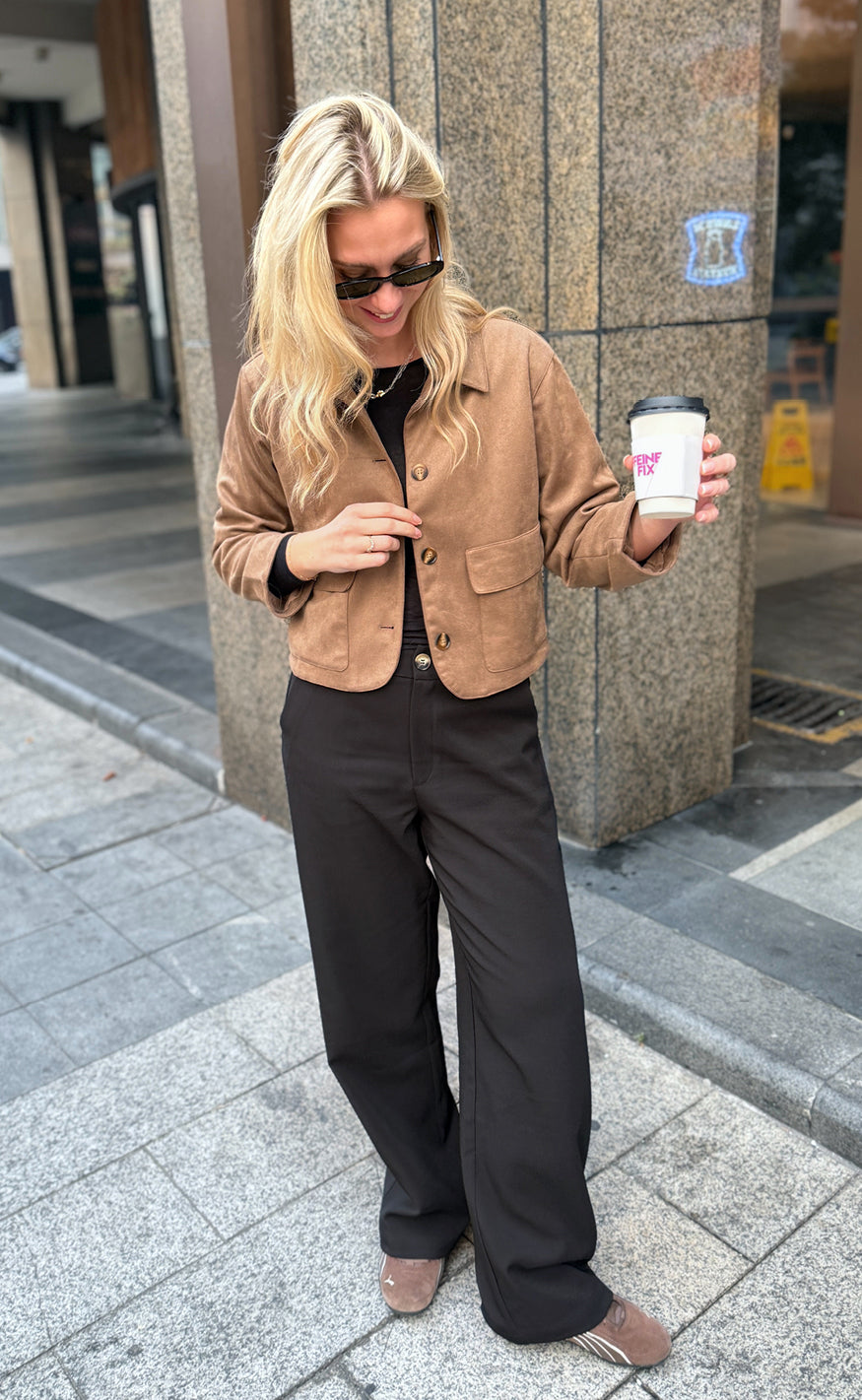 Say INA Copenhagen Jakke - Kathi Suede - Camel