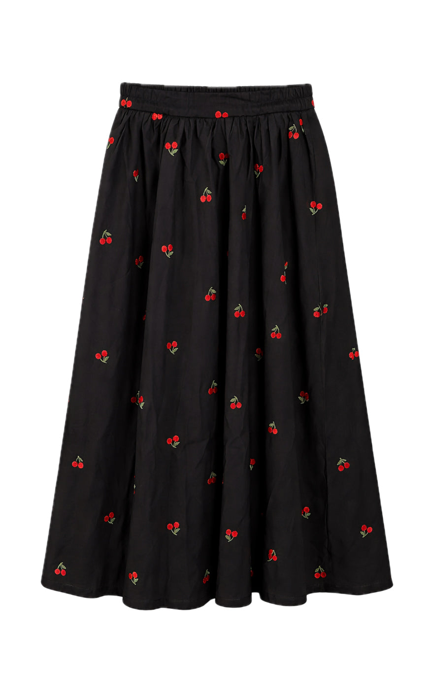 Say INA Copenhagen Skjørt - Lucia - Black W. Cherries