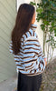 Say INA Copenhagen Fleecejakke - Fia - Beige / Brown / Blue Striped