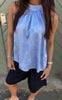 Say INA Copenhagen Topp - Malina - Blue Flower