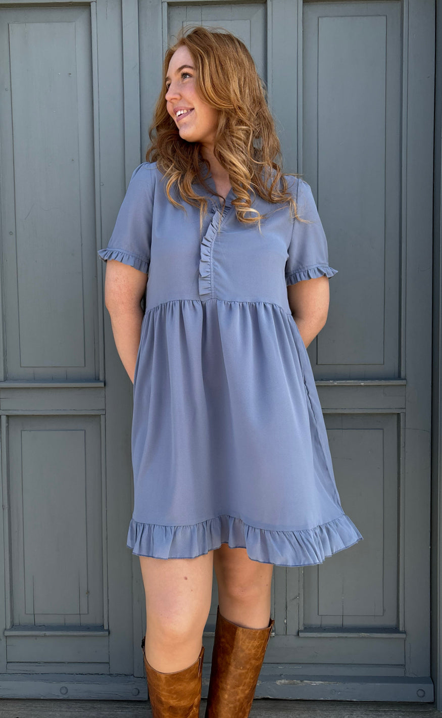 INA Copenhagen Kjole - Catja Summer - Blue
