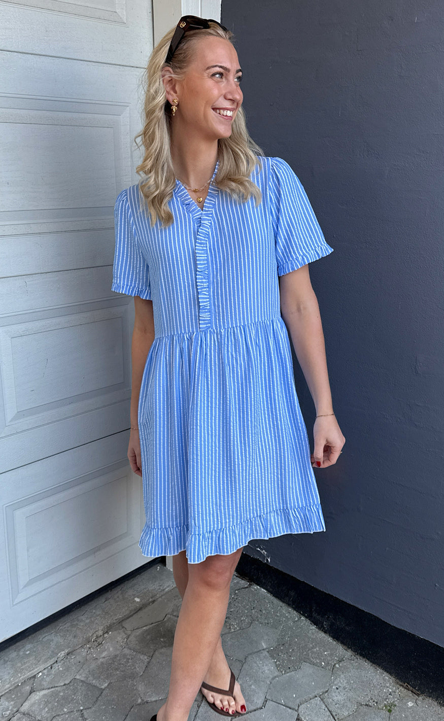 INA Copenhagen Kjole - Catja Summer - Blue Striped