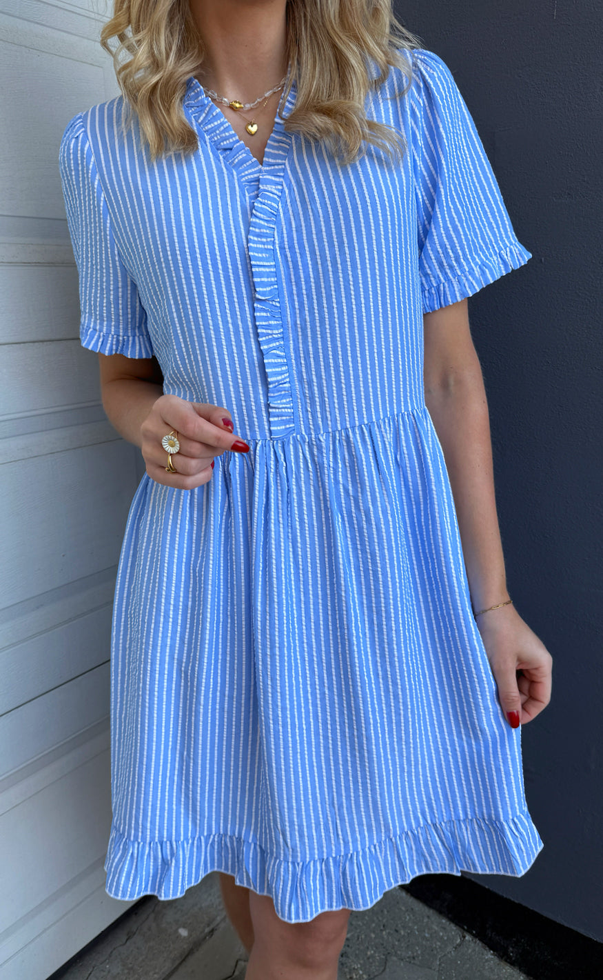 INA Copenhagen Kjole - Catja Summer - Blue Striped