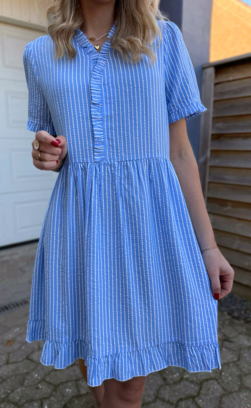 INA Copenhagen Kjole - Catja Summer - Blue Striped