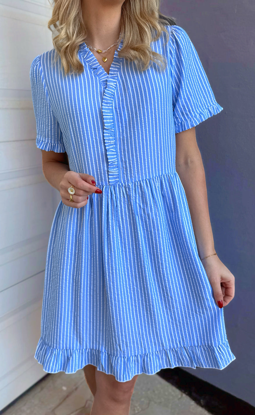 INA Copenhagen Kjole - Catja Summer - Blue Striped