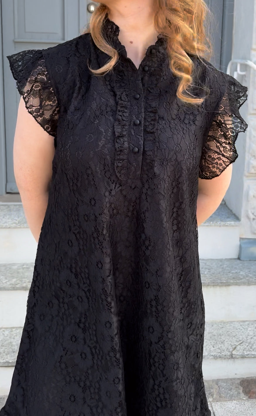 INA Copenhagen Kjole - Pia Lace Summer - Black