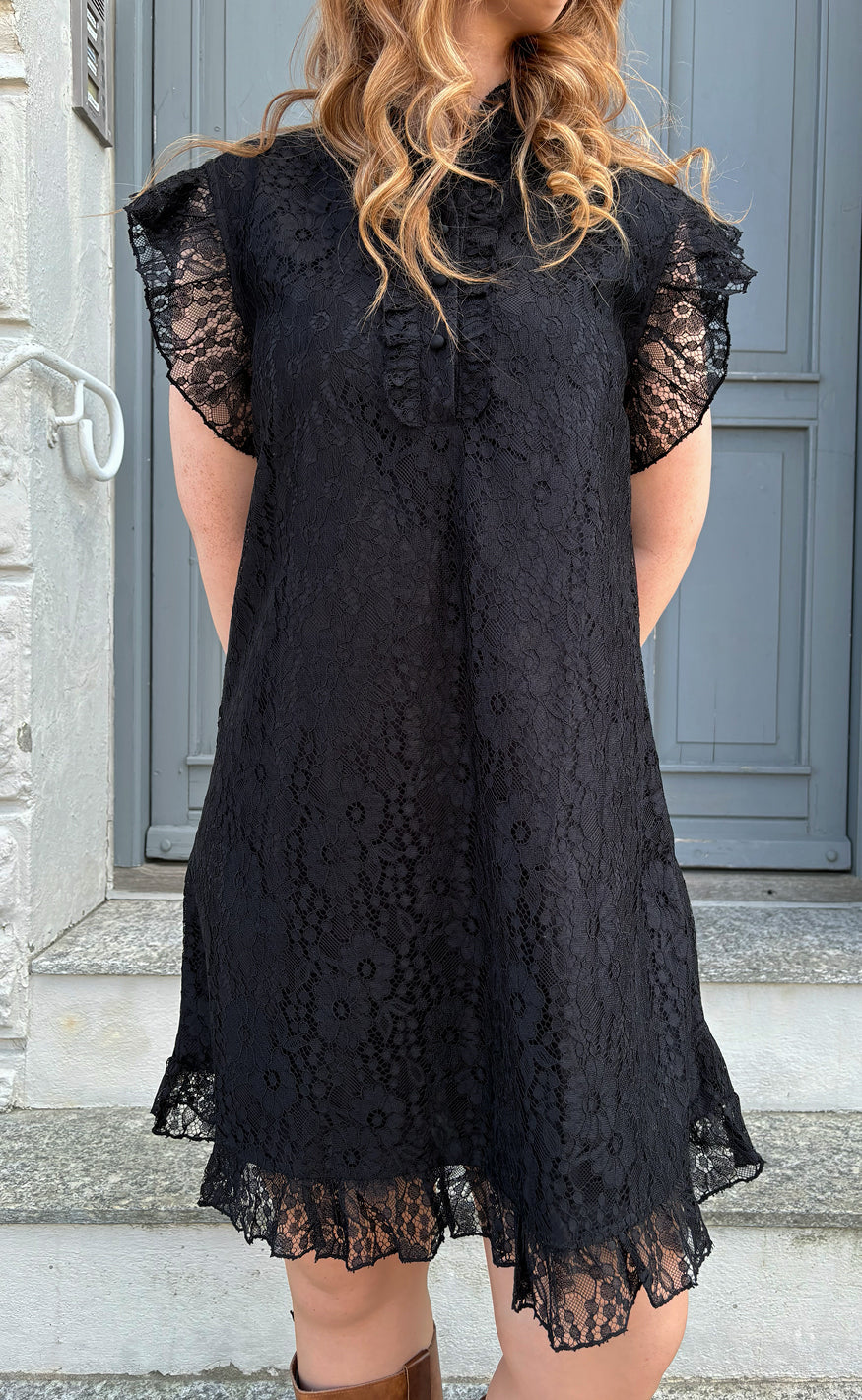 INA Copenhagen Kjole - Pia Lace Summer - Black