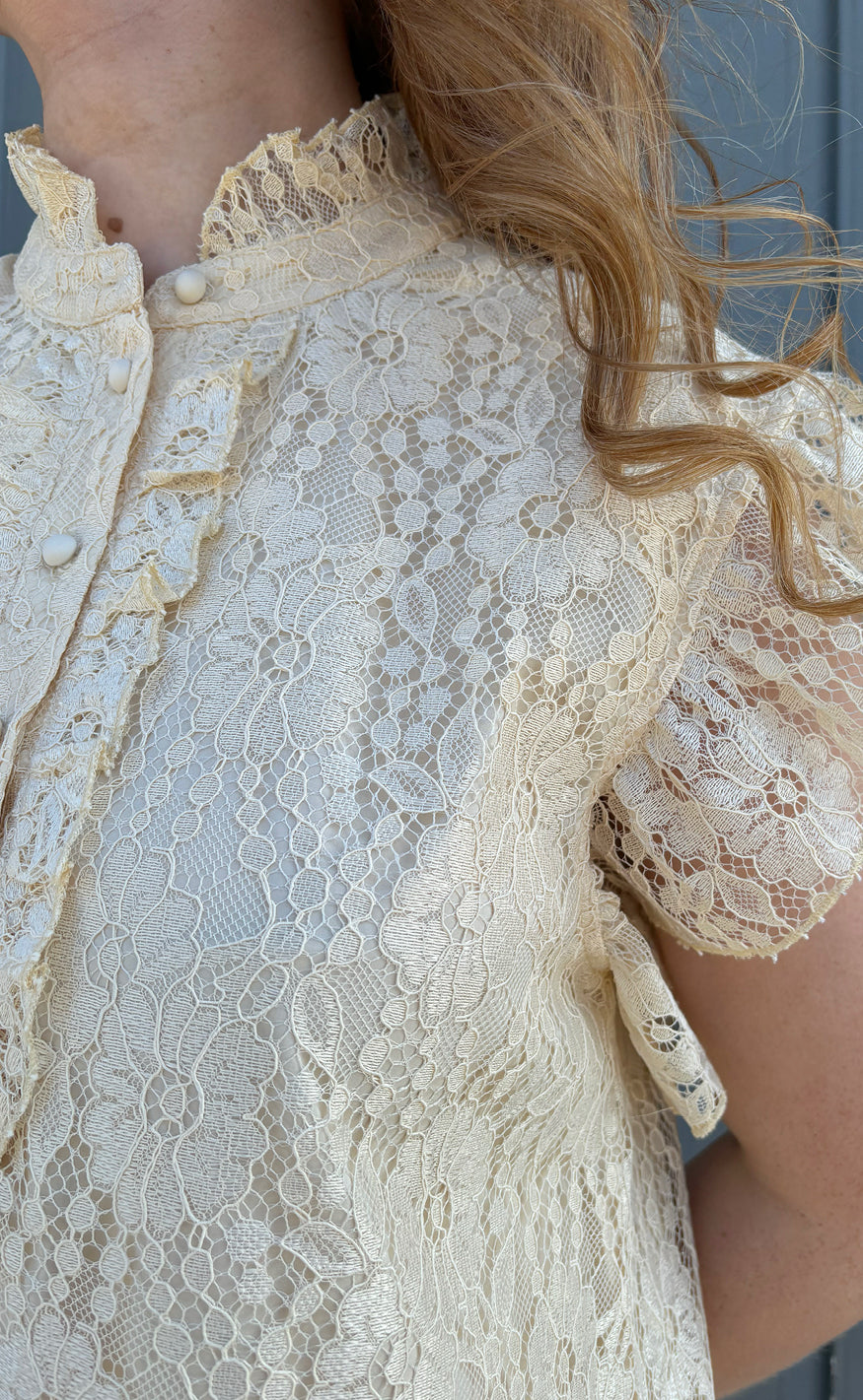 INA Copenhagen Kjole - Pia Lace Summer - Creme
