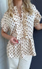 Say INA Copenhagen Topp - Freya - Beige Dots