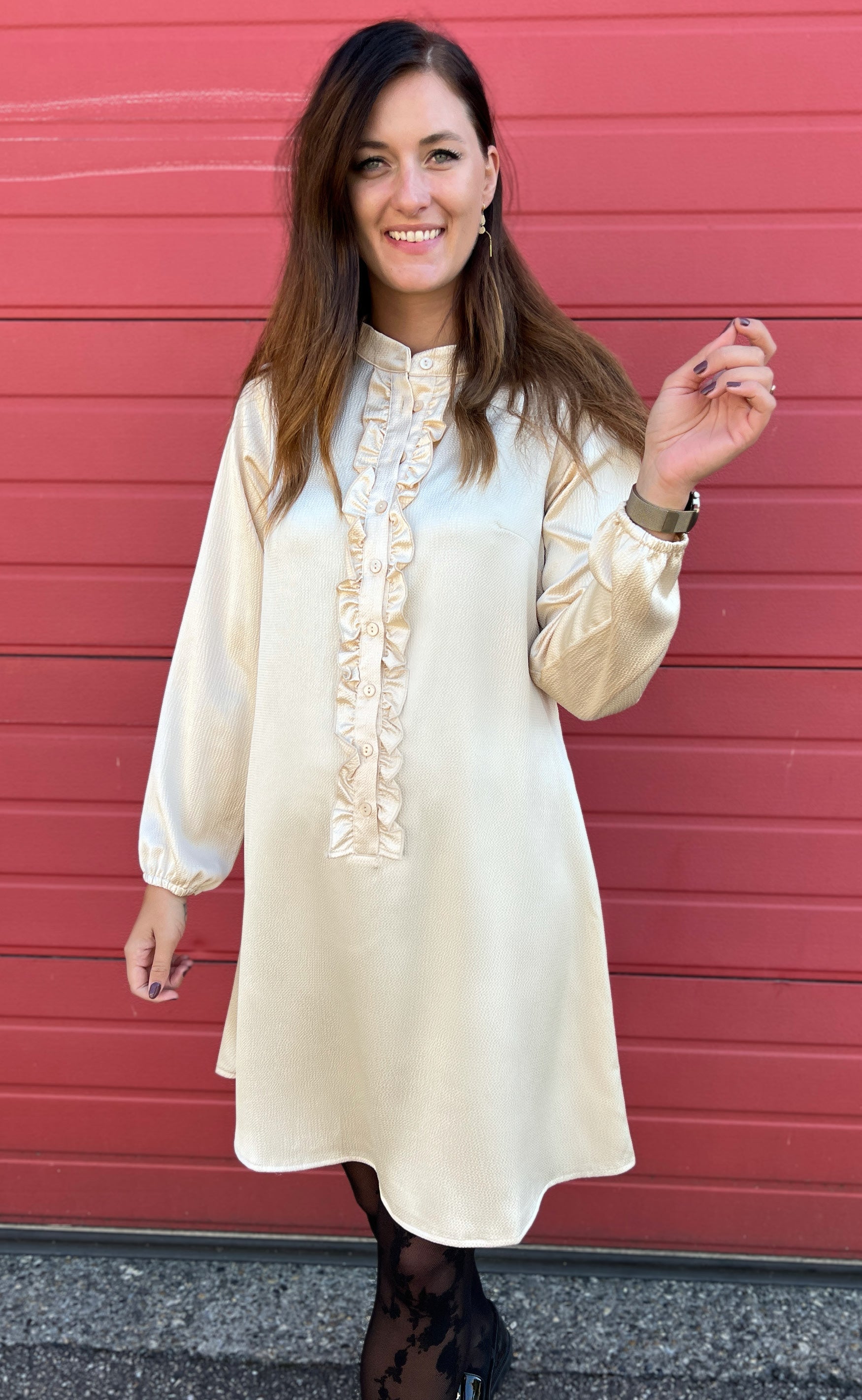 INA Copenhagen Kjole - Florina - Shiny Beige
