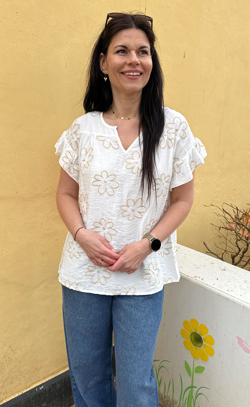 INA Copenhagen Bluse - Emma - Flower Embroidery