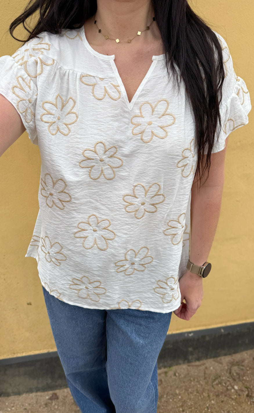 INA Copenhagen Bluse - Emma - Flower Embroidery