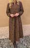 Say INA Copenhagen Kjole - Winnie New LS - Brown Striped W. Embroidery Hearts