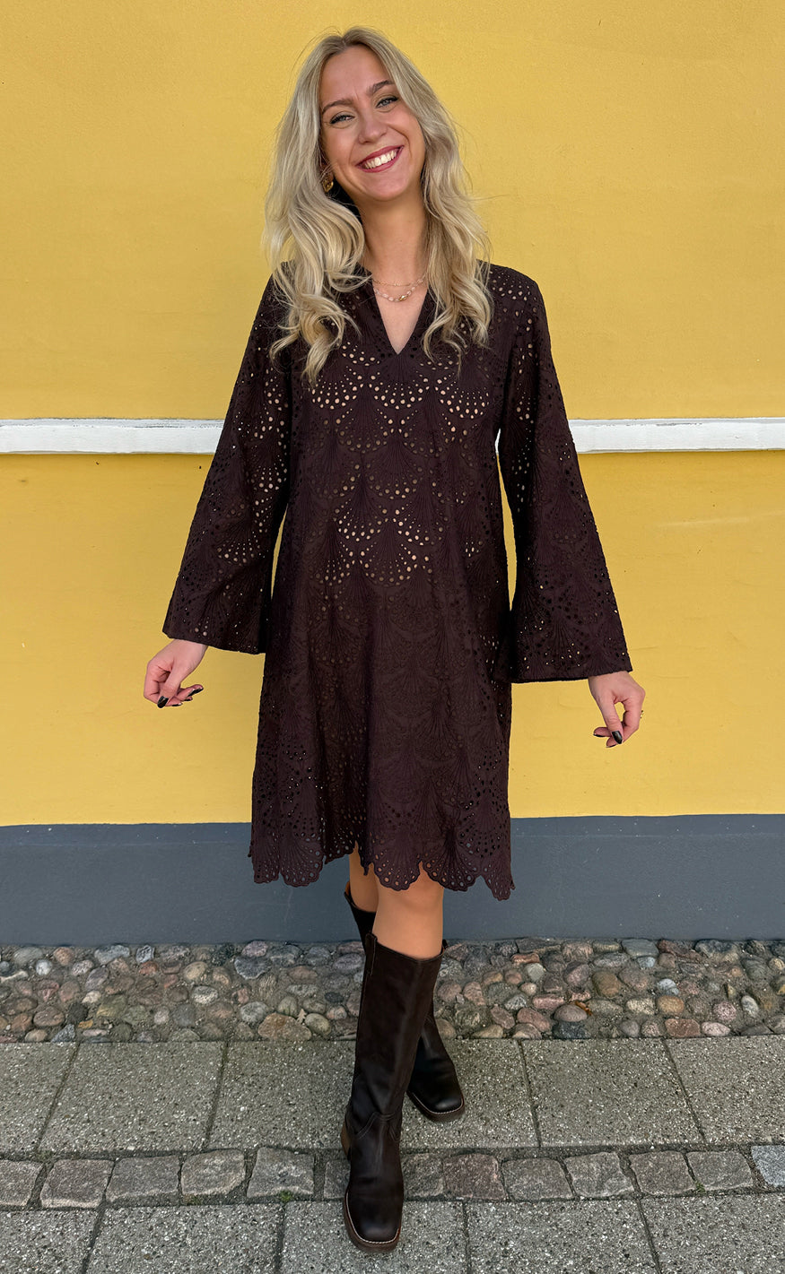 Say INA Copenhagen Kjole - Cille - Dark Brown
