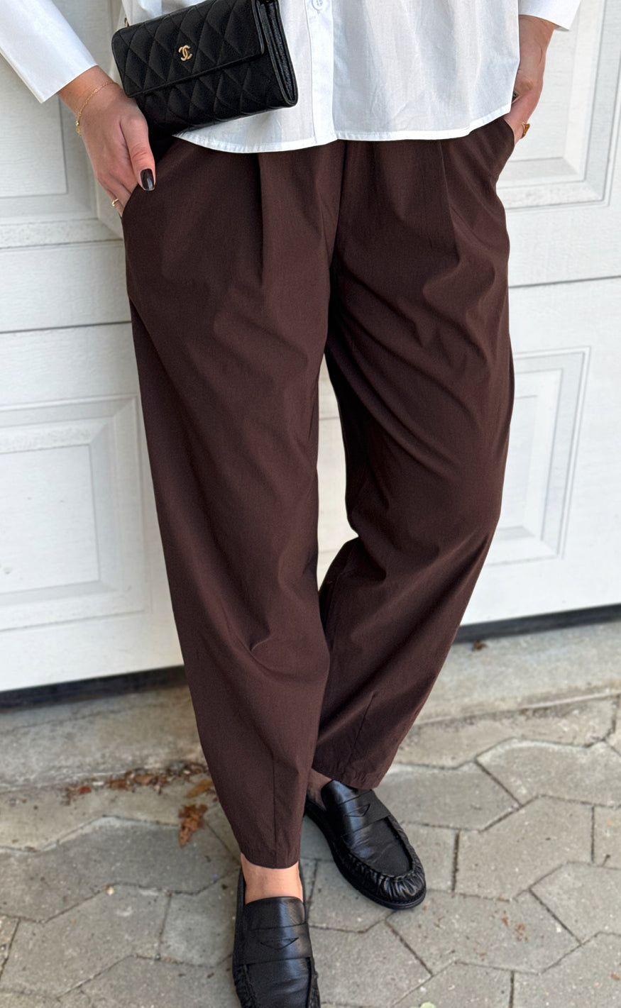 Say INA Copenhagen Bukser - Nessa Barrel - Dark Brown