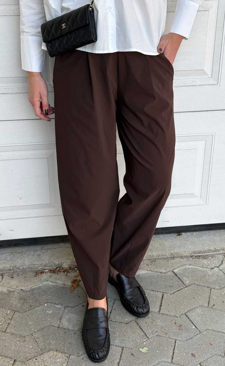 Say INA Copenhagen Bukser - Nessa Barrel - Dark Brown