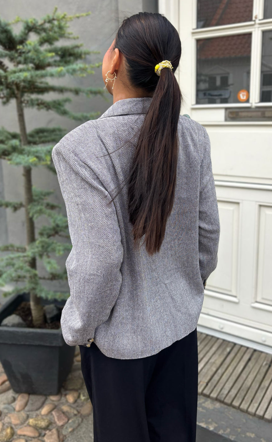 Say INA Copenhagen Blazer - Agnes Tweed - Light Brown Checkered