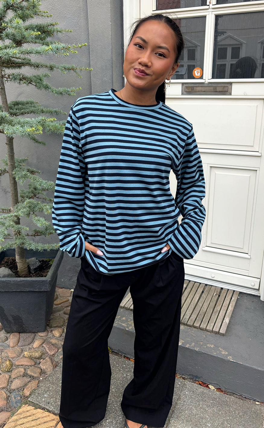 Say INA Copenhagen Bluse - Livy - Blue Striped