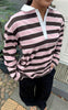 Say INA Copenhagen Bluse - Aurora Polo - Brown / Pink Striped