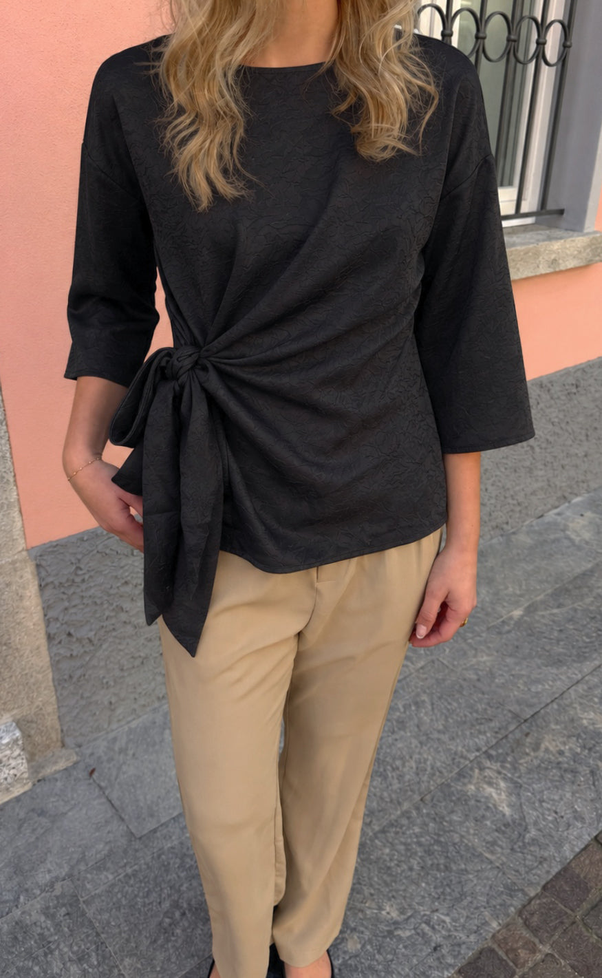 Say INA Copenhagen Bluse - Alina Tie - Black