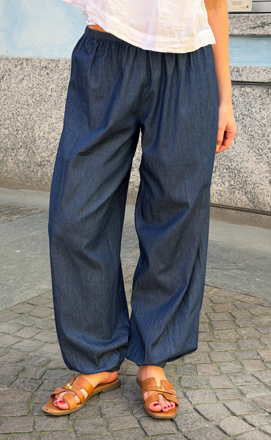 Say INA Copenhagen Bukser - Detia Balloon - Denim Blue