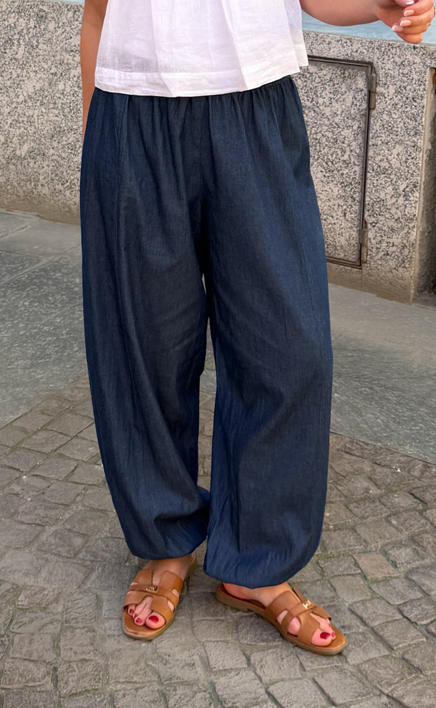 Say INA Copenhagen Bukser - Detia Balloon - Denim Blue