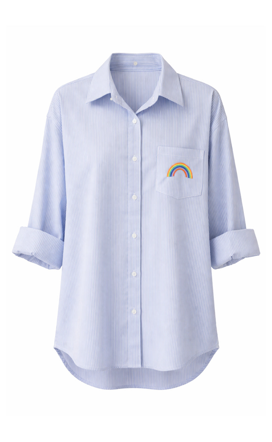 Say INA Copenhagen Skjorte - Good Vibes - Blue Striped