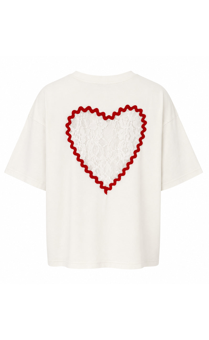 Say INA Copenhagen T-shirt - Heart - Off White