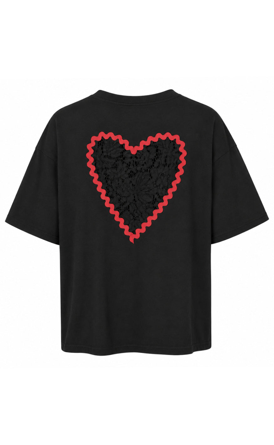 Say INA Copenhagen T-shirt - Heart - Black