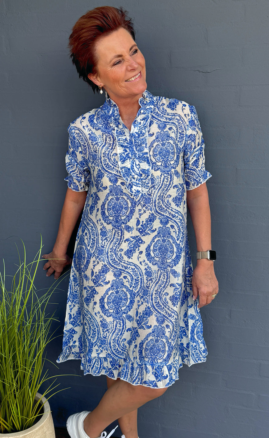 INA Copenhagen Kjole - Philine - Blue Paisley