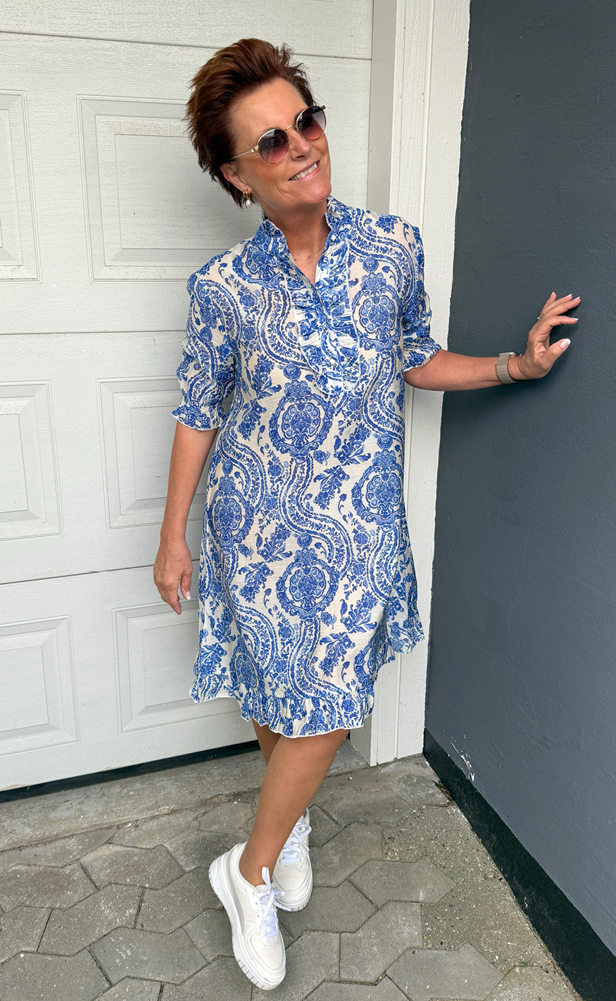 INA Copenhagen Kjole - Philine - Blue Paisley