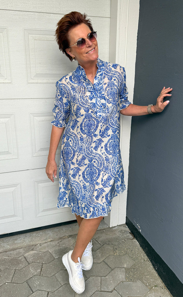 INA Copenhagen Kjole - Philine - Blue Paisley