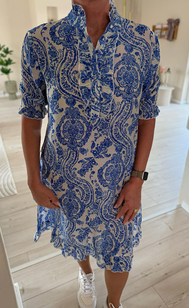 INA Copenhagen Kjole - Philine - Blue Paisley