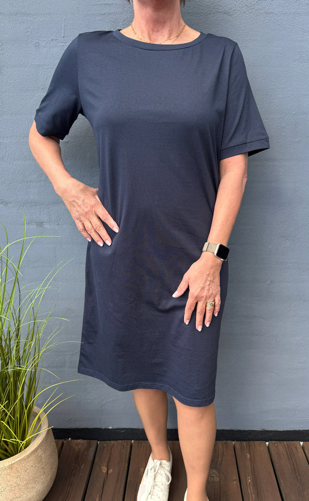 INA Copenhagen Kjole - Alva - Navy Blue