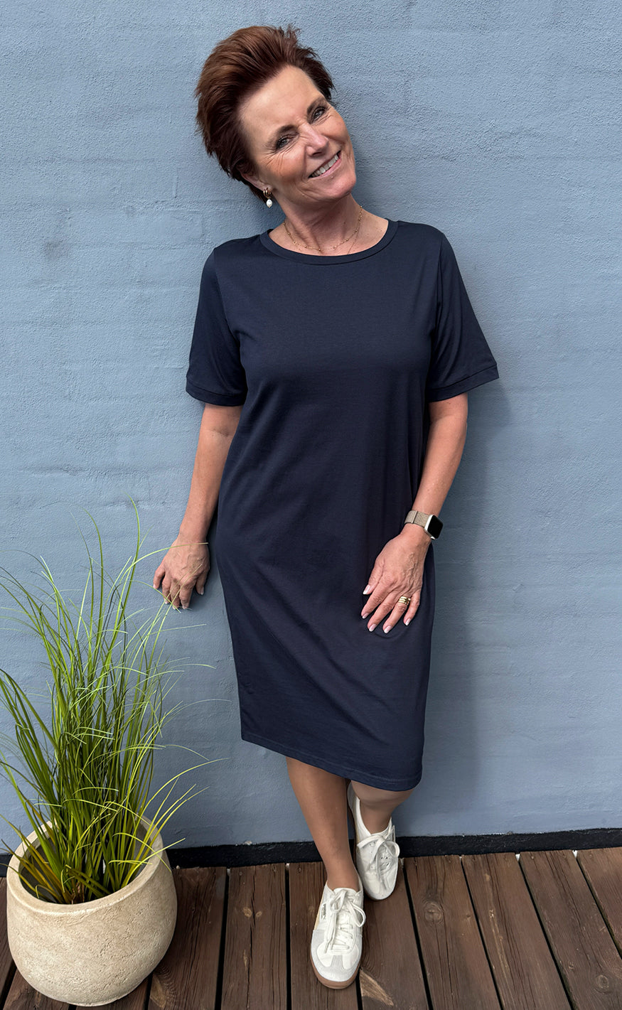 INA Copenhagen Kjole - Alva - Navy Blue