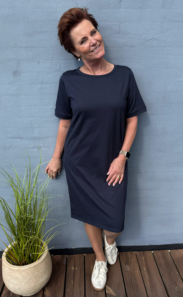 INA Copenhagen Kjole - Alva - Navy Blue