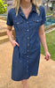 Say INA Copenhagen Kjole - Detia Summer - Denim Blue