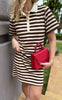Say INA Copenhagen Polo Kjole - Pamela - Brown Striped