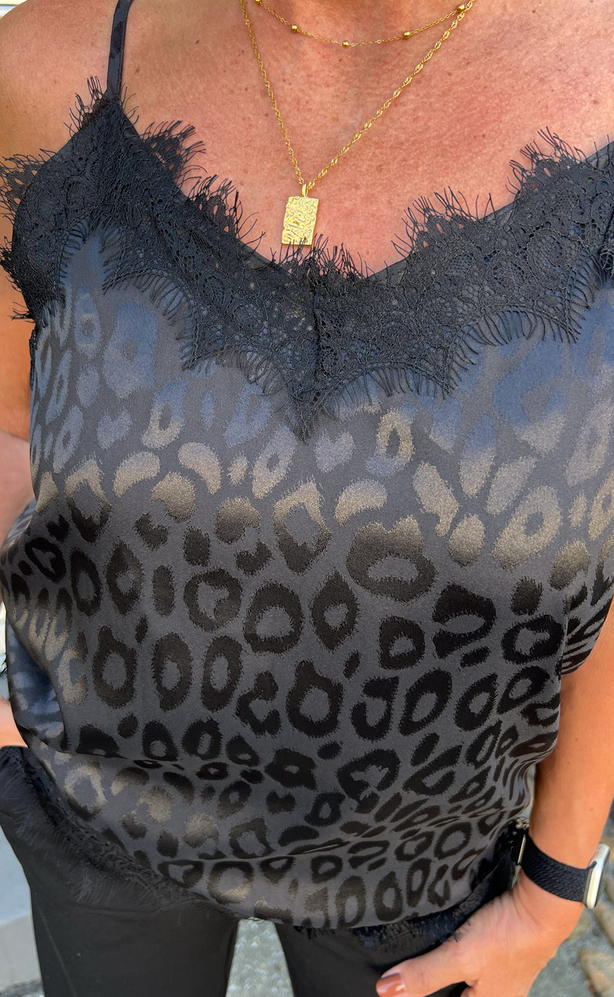 INA Copenhagen Topp - Kiki - Black Leopard
