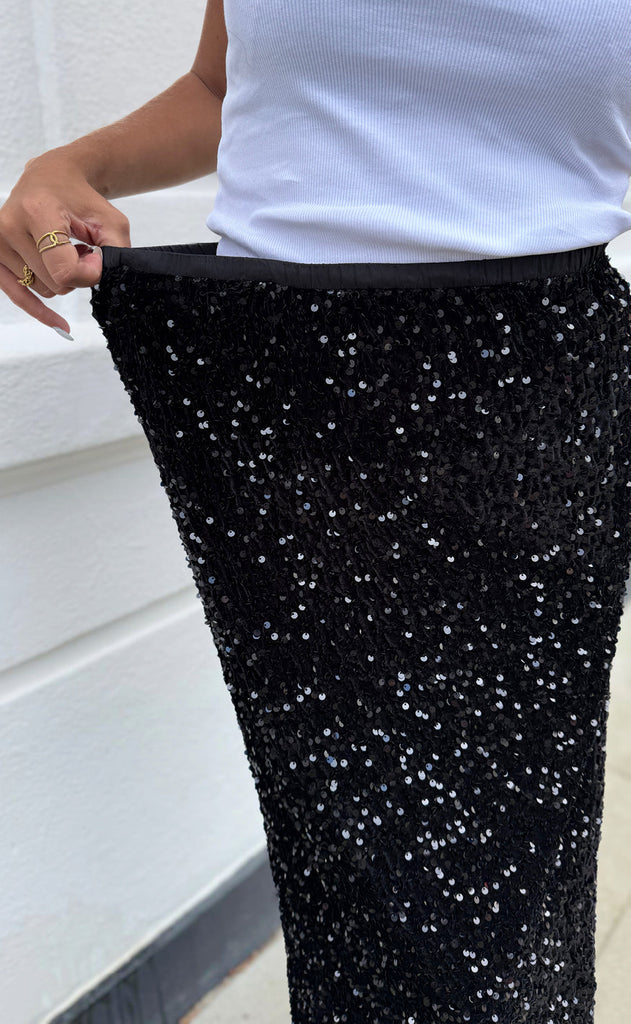 Say INA Copenhagen Skjørt - Sisse - Black Sequin